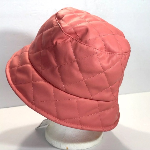 Aqua Pink Bucket Hat Quilted Bloomingdale’s Exclusive Adult One Size New - Picture 3 of 11